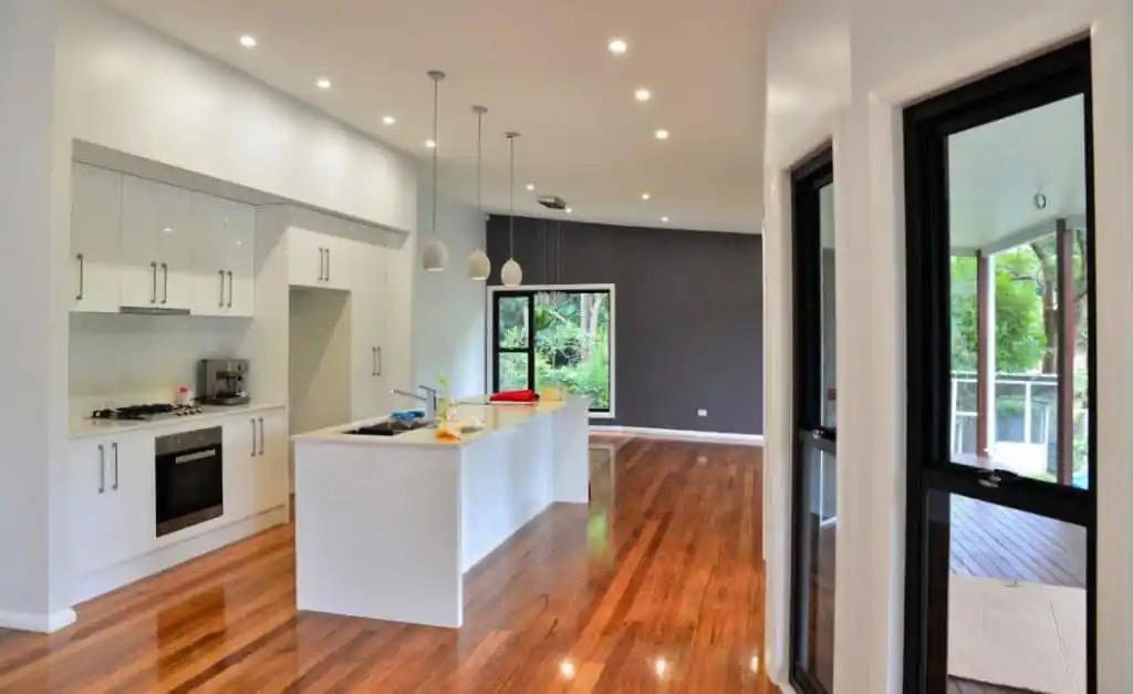 White modern kitchen — Doors & Windows in Armidale, NSW