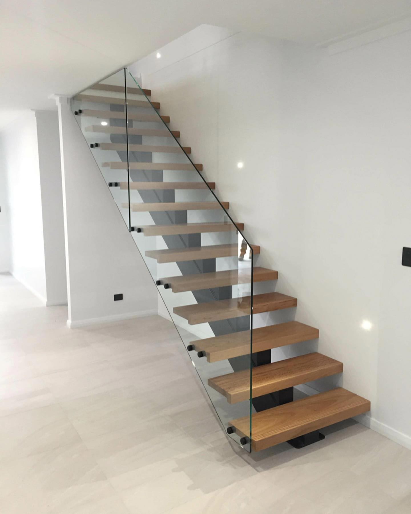 Glass Balustrades On A Staircase